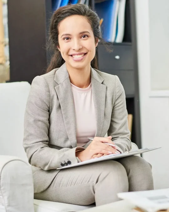 happy-pretty-psychologist-in-personal-office- happy-pretty-psychologist-in-personal-office-